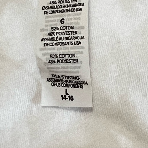 NWT Girls Airlume Jersey Large Laguna Beach California Shirt White Pink Large - Picture 12 of 12